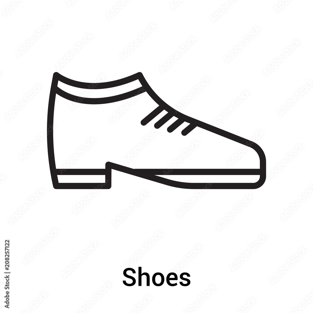 Shoes icon vector sign and symbol isolated on white background, Shoes logo concept Shoes icon vector sign and symbol isolated on white background, Shoes logo concept