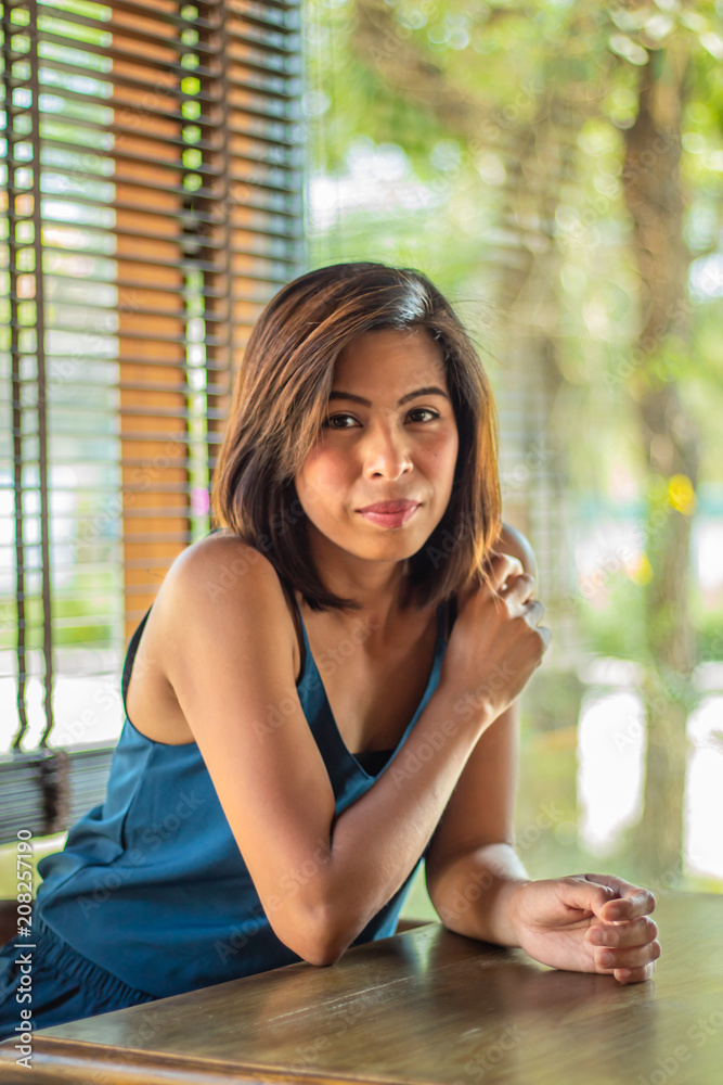 Portrait of Women with short hair brown skin. Portrait of Women with short hair brown skin.