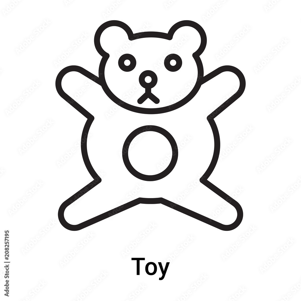 Toy icon vector sign and symbol isolated on white background, Toy logo concept Toy icon vector sign and symbol isolated on white background, Toy logo concept