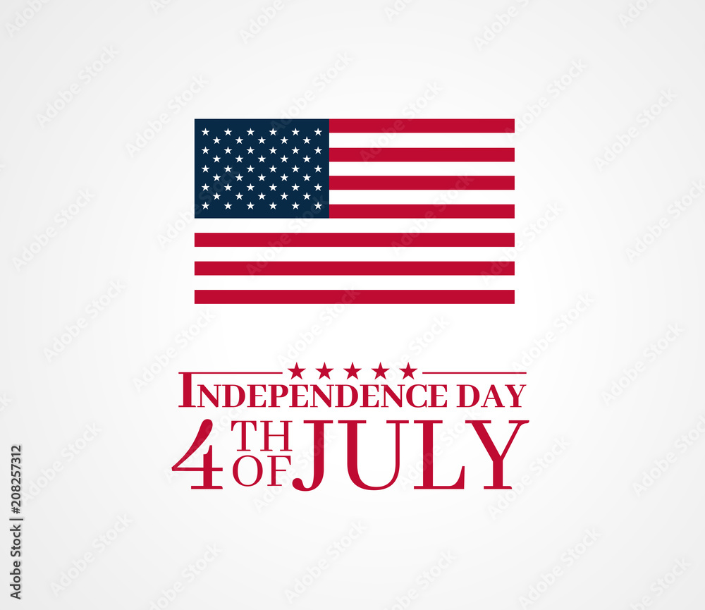 Independence Day, 4th of July design with united states of america flag. Vector illustration banner background isolated and easily editable Independence Day, 4th of July design with united states of america flag. Vector illustration banner background isolated and easily editable