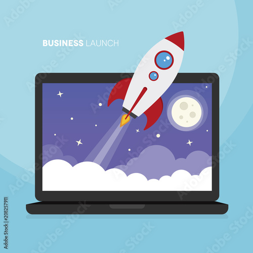 Cartoon Vector Space Rocket