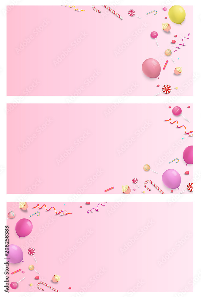 Pink backgrounds with color festive pattern.