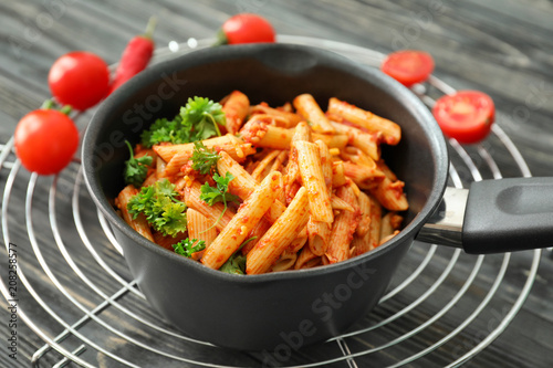 Delicious penne pasta with ...