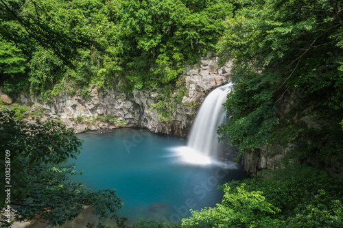 Cheonjeyeon Waterfall on Jeju Island  South Korea