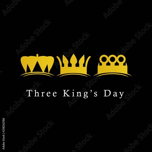 Three King's Day Logo Icon Vector Template Design Illustration