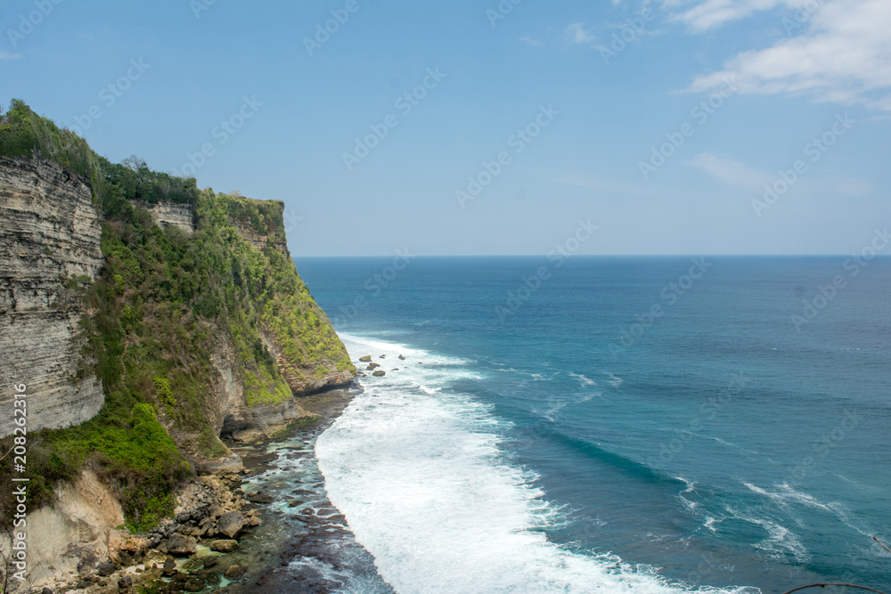 cliff into the sea