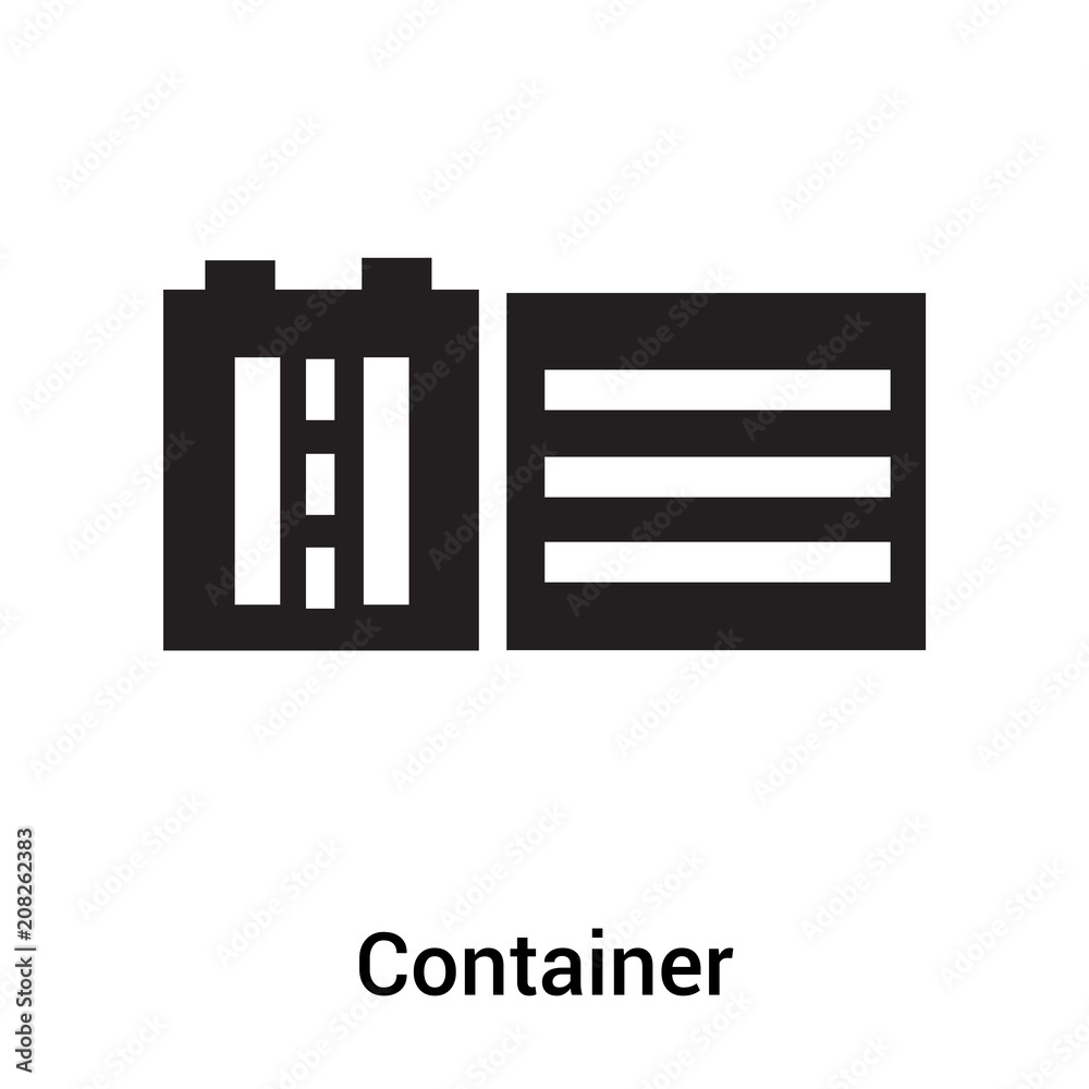 Container icon vector sign and symbol isolated on white background, Container logo concept Container icon vector sign and symbol isolated on white background, Container logo concept