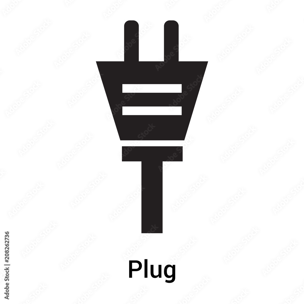 Plug icon vector sign and symbol isolated on white background, Plug logo concept Plug icon vector sign and symbol isolated on white background, Plug logo concept