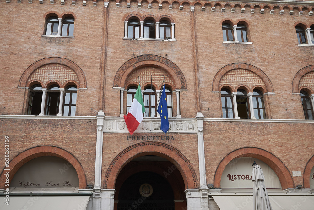 Treviso, Italy - May 29, 2018: View of Palazzo del Podesta