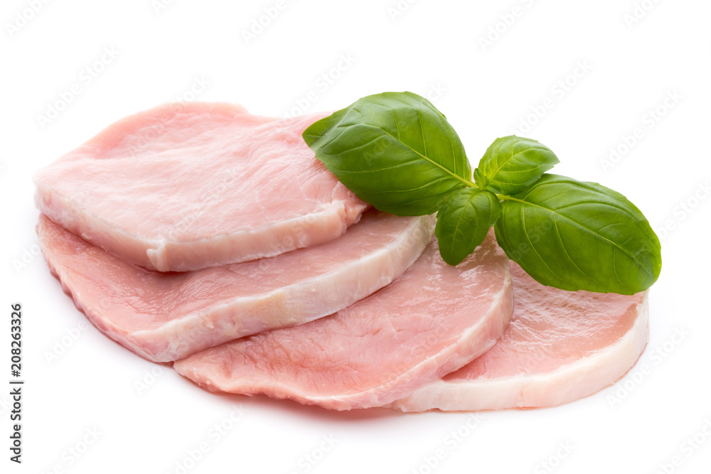 Fresh raw beef steak isolated on white background, top view. Fresh raw beef steak isolated on white background, top view.