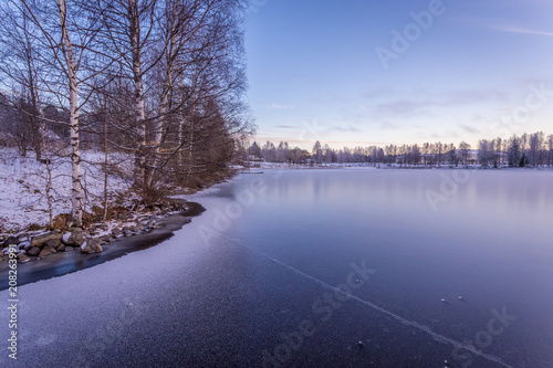 First snow landscape from Sotkamo, Finland. © ville