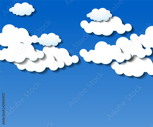 Clouds background. Blue sky with white cloud