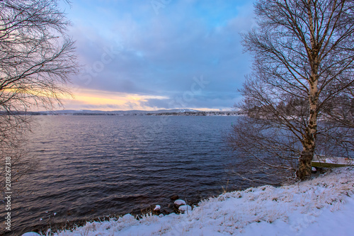 Winter landscape from Sotkamo  Finland.