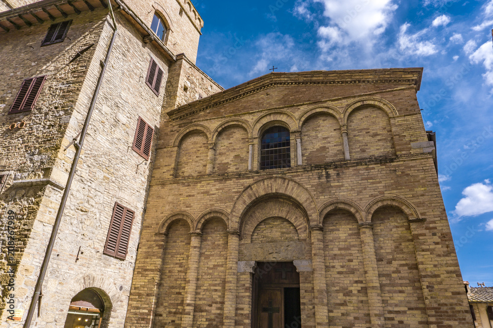 Chiesa San Bartolo in San Gimignano in Tuscany, Italy Chiesa San Bartolo in San Gimignano in Tuscany, Italy