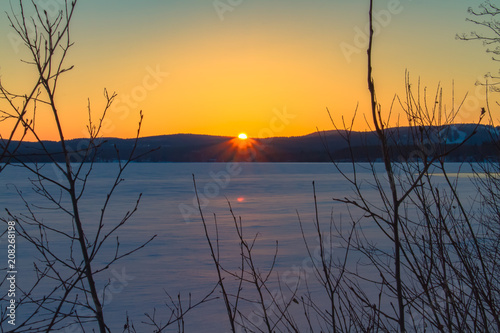 Winter landscape from Sotkamo  Finland.