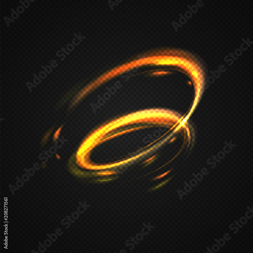 Neon blurry circles at motion
