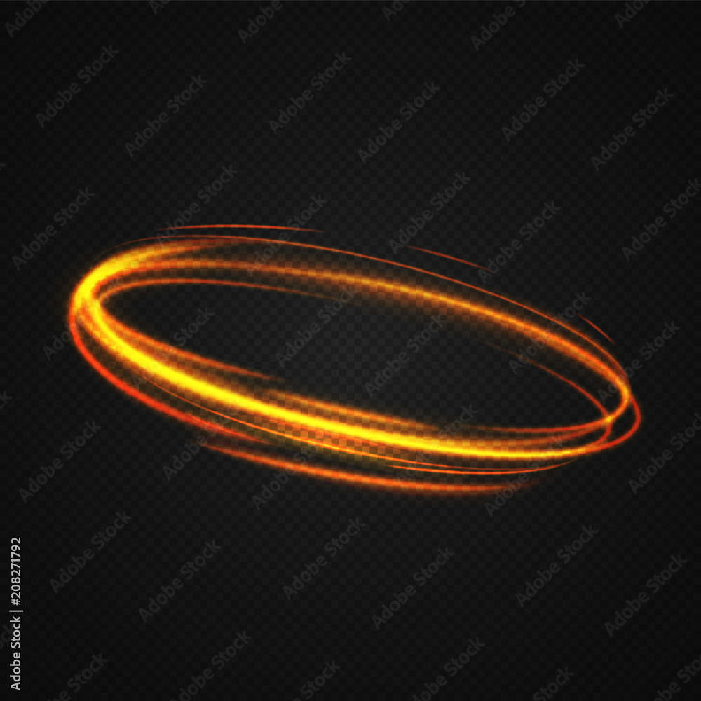 Neon blurry circles at motion Neon blurry circles at motion