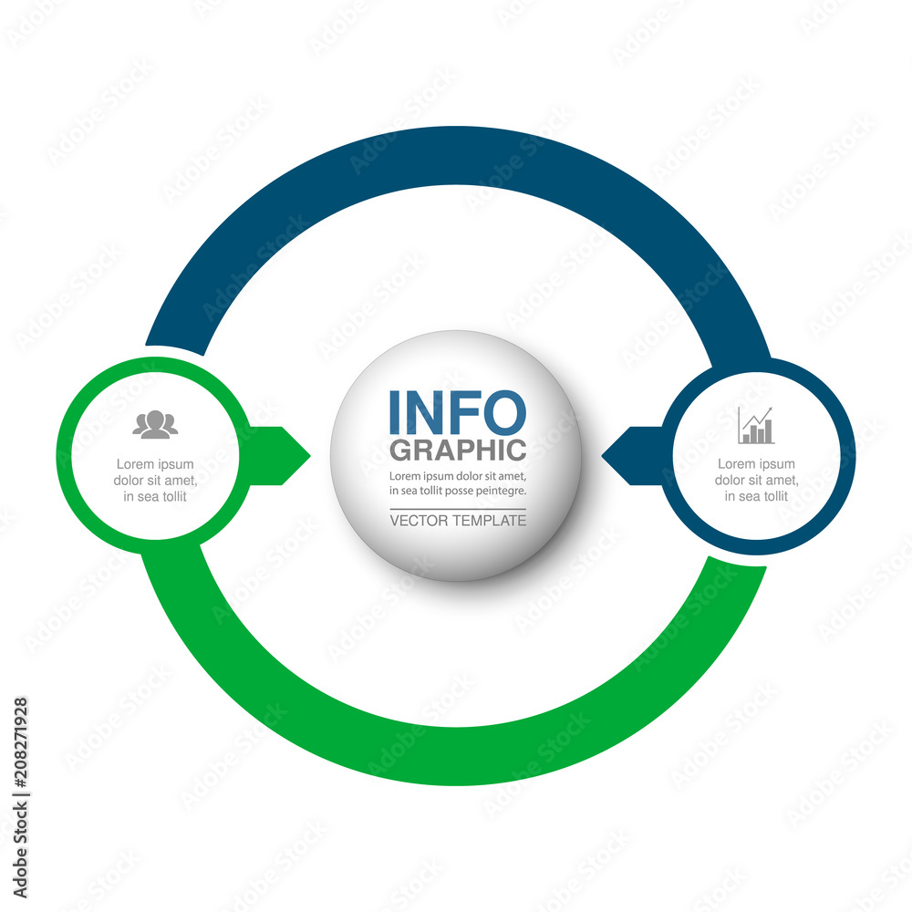 Vector infographic template for diagram, graph, presentation, chart, business concept with 2 options. Vector infographic template for diagram, graph, presentation, chart, business concept with 2 options.