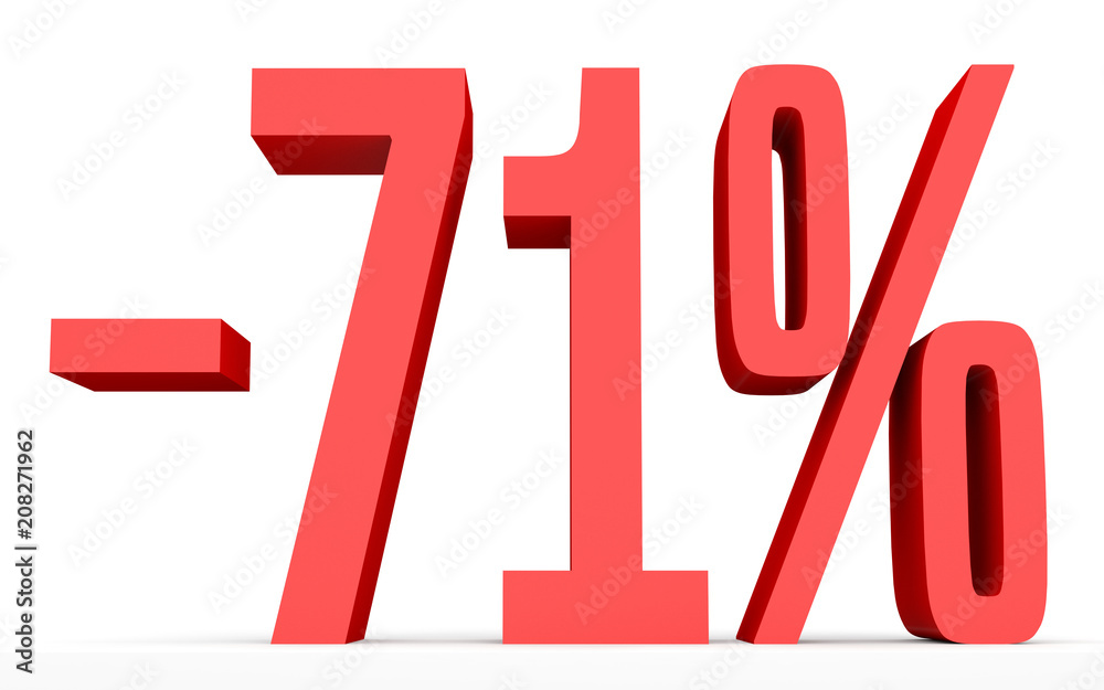 Minus seventy one percent. Discount 71 %. Minus seventy one percent. Discount 71 %.
