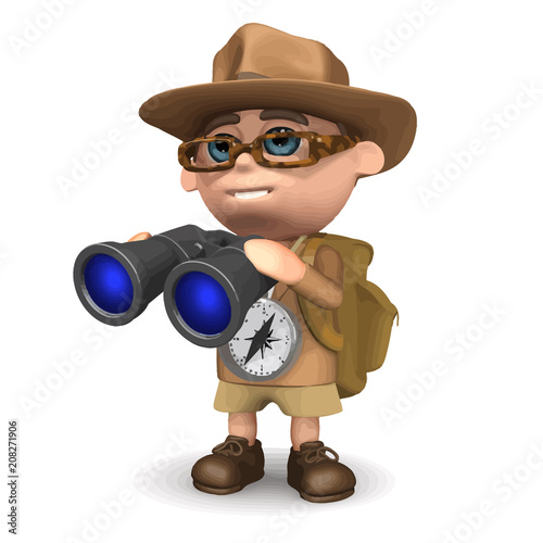 Vector 3d Explorer with binoculars