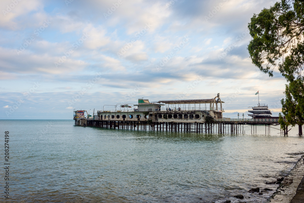 Restaurant on the pier, Abkhazia