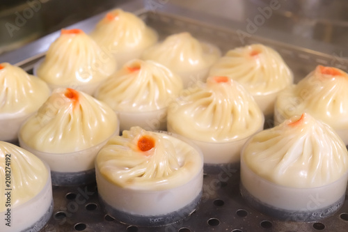 Photography big size Xiao Long Bao soup dumpling a signature street food in Shanghai China