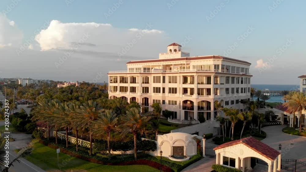 Lake Worth at sunset, panoramic aerial view, Florida Lake Worth at sunset, panoramic aerial view, Florida