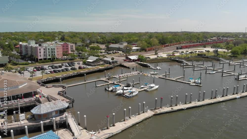 Fernandina Beach, Florida. Aerial view of coastline Fernandina Beach, Florida. Aerial view of coastline