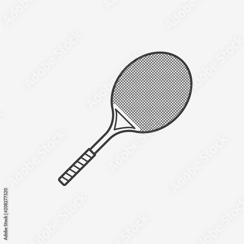 Tennis Racket Vector Icon © Reservoir Dots
