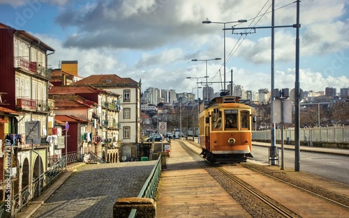 Tramway car in Porto, Portugal