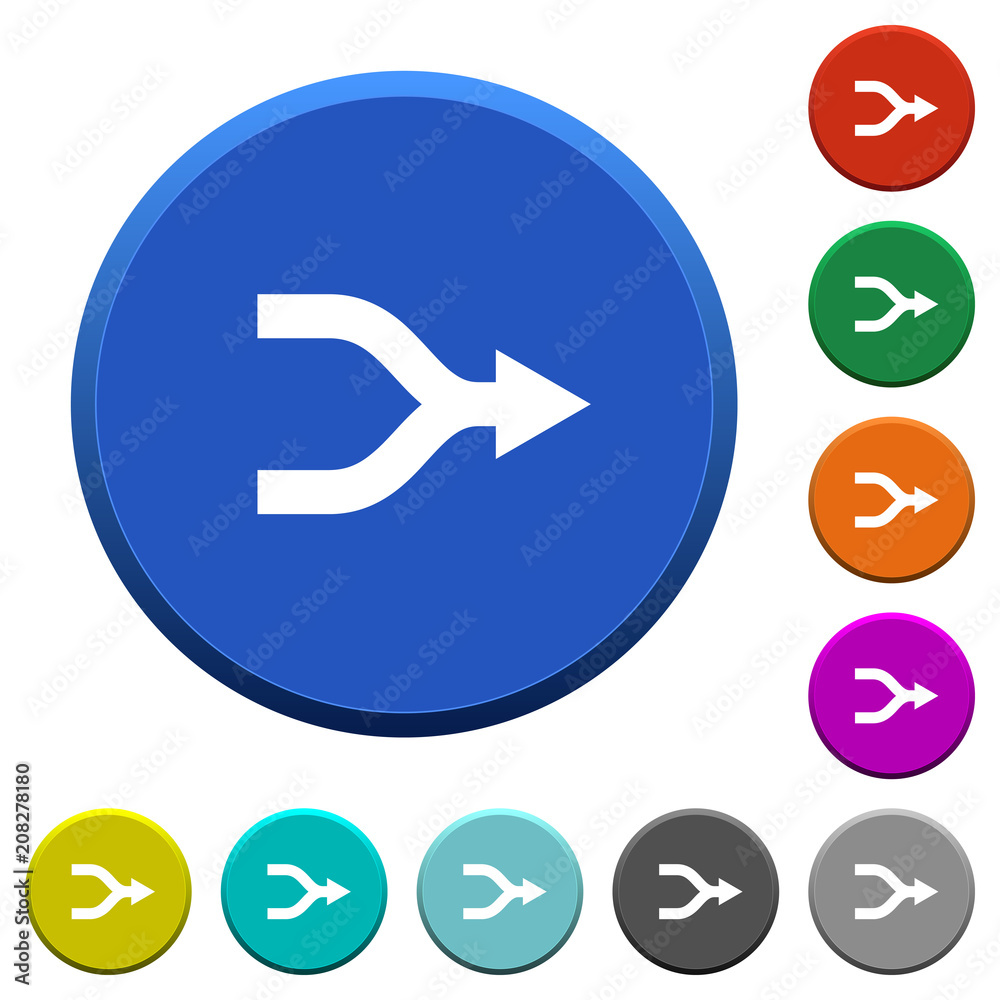 Merge arrows beveled buttons