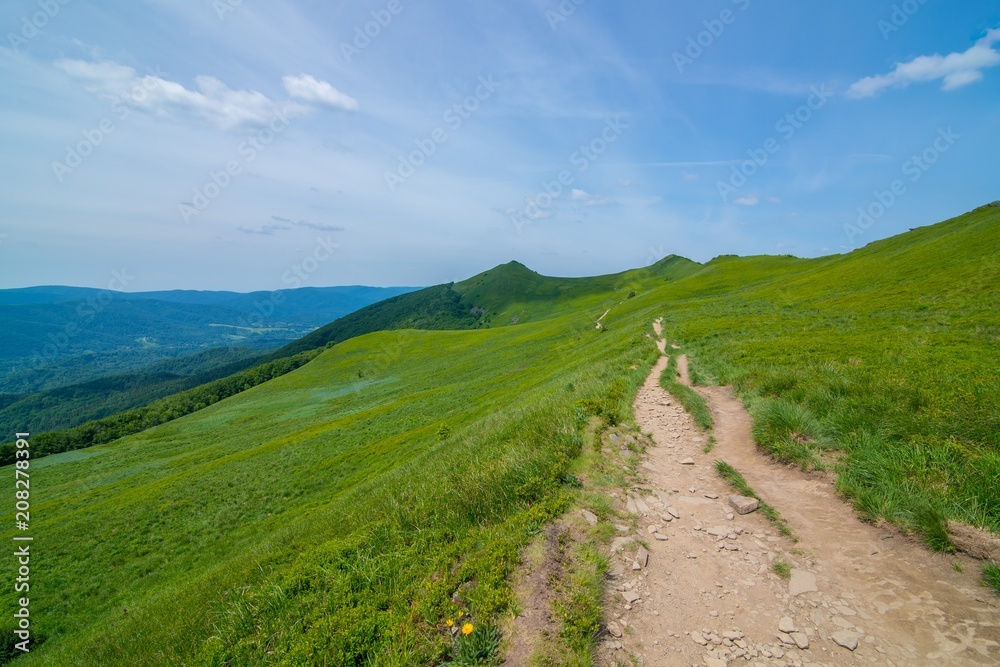 Obraz premium Beautiful Polonina Wetlina mountain trail