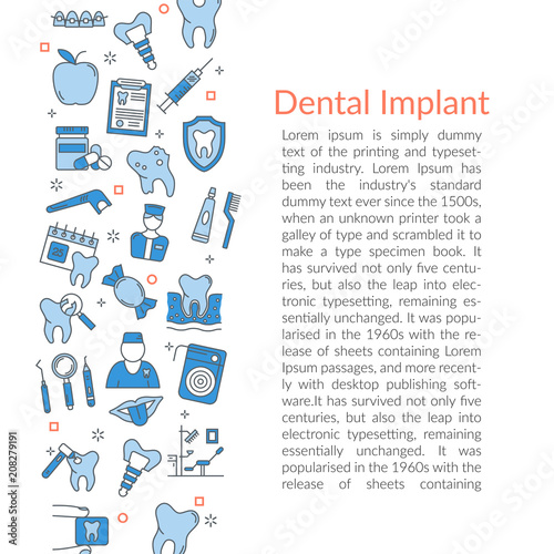 Vertical dental Text Card Template