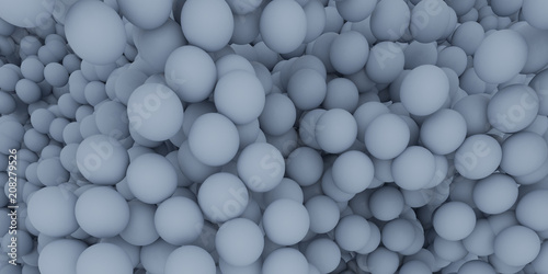 Abstract of color sphere balls are scattered as background.3d rendering © nuchao
