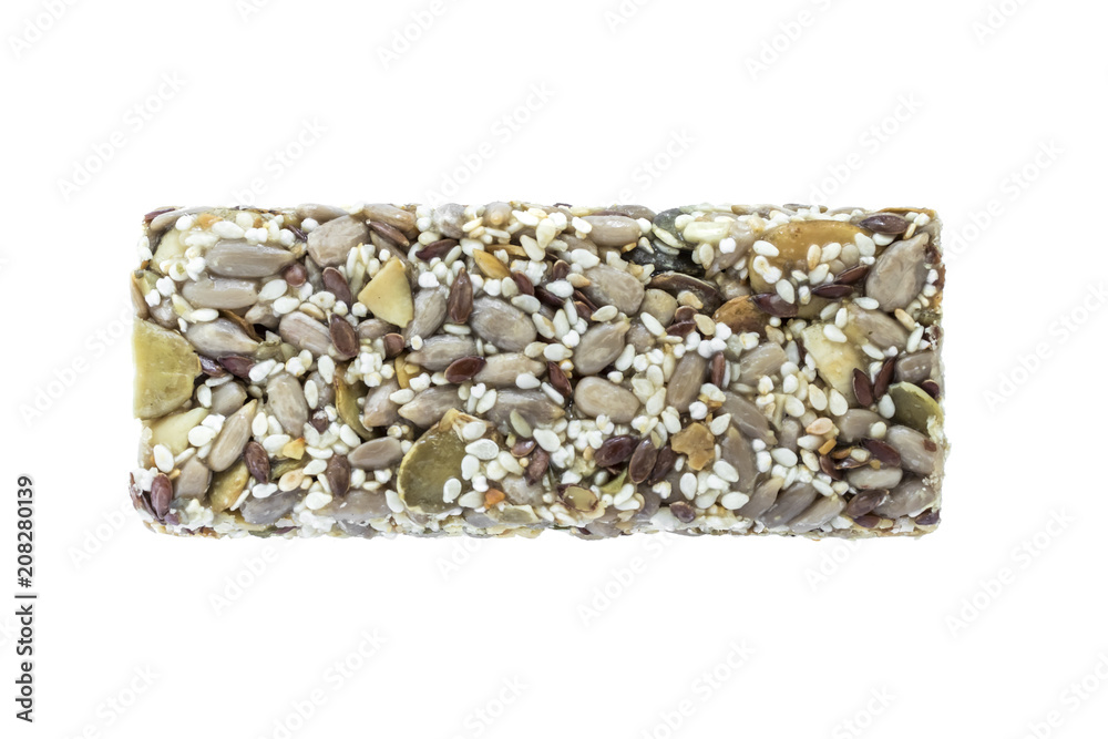 Cereal bar isolated on white background Cereal bar isolated on white background