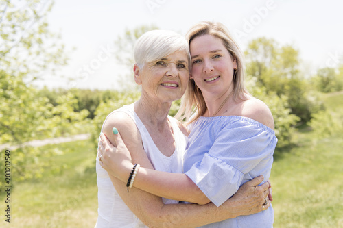 Portrait Of A Woman With Her senior mother