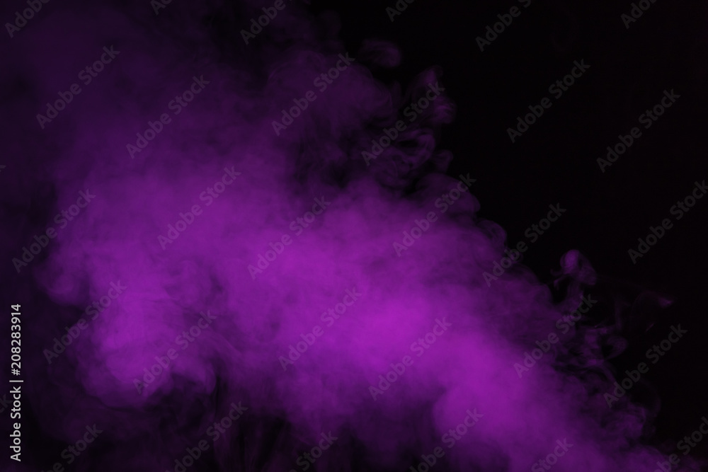 Fototapeta premium abstract black background with violet smoke