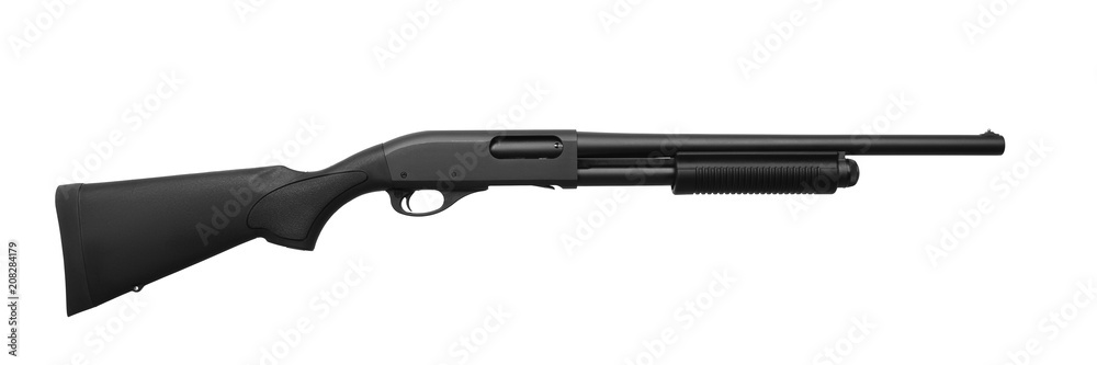 Shotgun isolated on white Shotgun isolated on white