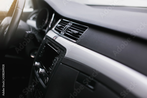 Car air conditioning. The air flow inside the car. Detail interior of car © kucheruk