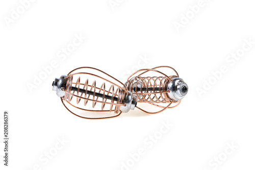 fishing tackle, spring for bait on white background