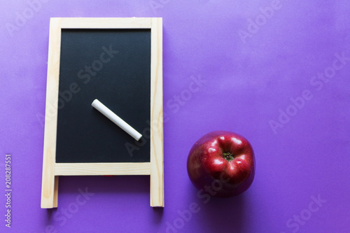 apple, red, school board, lilac, purple, black, one, white, numbers