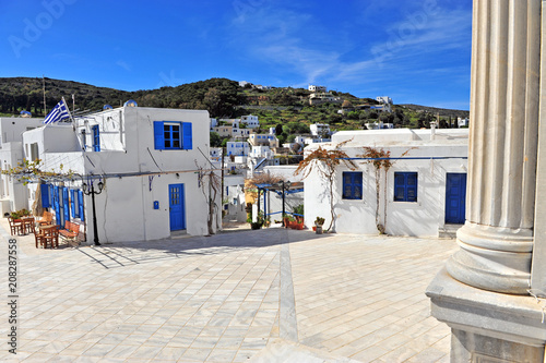Scenic view of center of Lefkes town