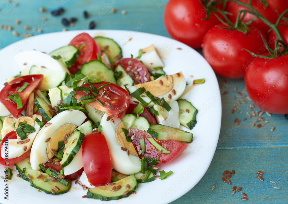Vegetable salad with egg Vegetable salad with egg
