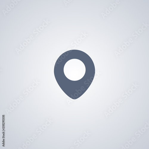 Map pointer, navigation, vector best flat icon