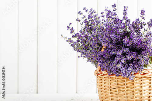 Basket with lavender flowers. © Nelea Reazanteva