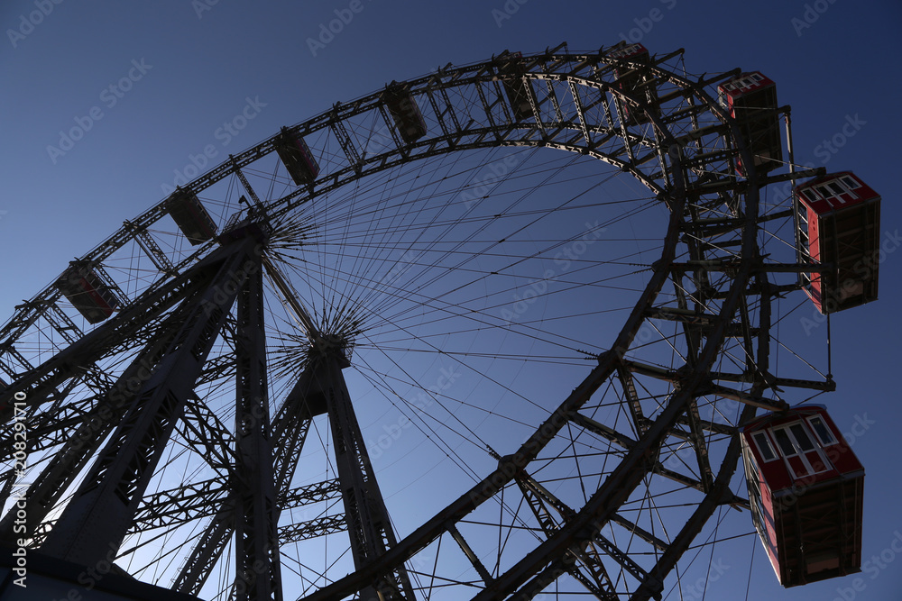 Riesenrad in Wien, Österreich, Prater 03. Oktober 2017 Riesenrad in Wien, Österreich, Prater 03. Oktober 2017