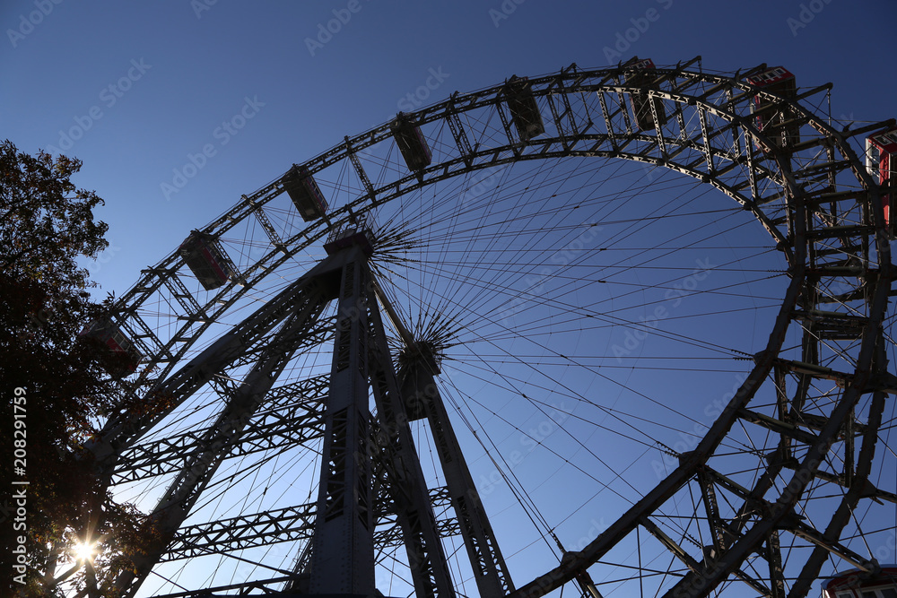 Riesenrad in Wien, Österreich, Prater 03. Oktober 2017 Riesenrad in Wien, Österreich, Prater 03. Oktober 2017