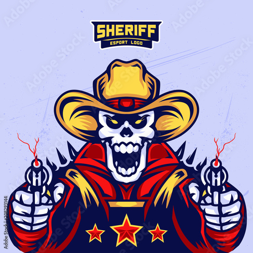 Sheriff's Skull Esport Logo Design