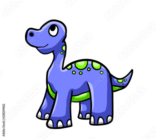 Happy Blue Dinosaur
