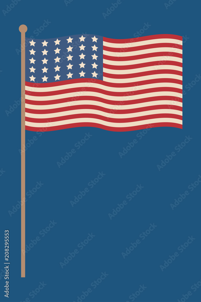Obraz premium American flag patriotic illustration
